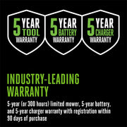 EGO POWER+ Z6 52-Inch Battery Zero-Turn Mower ZT5216L with Six 10.0Ah Batteries